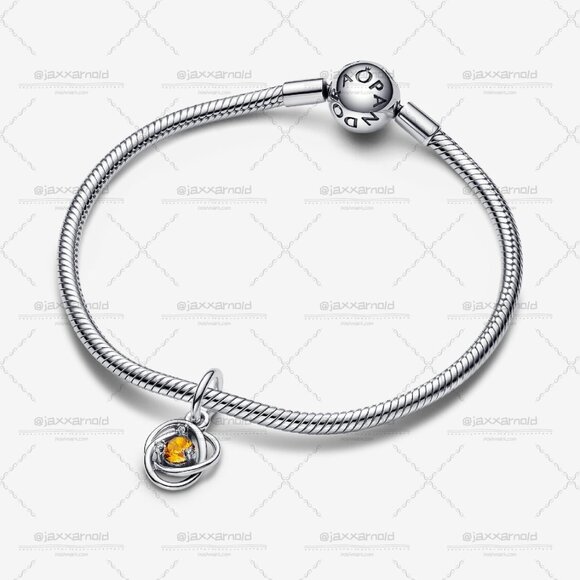 Pandora Honey Eternity Circle Dangle Charm - Picture 3 of 6